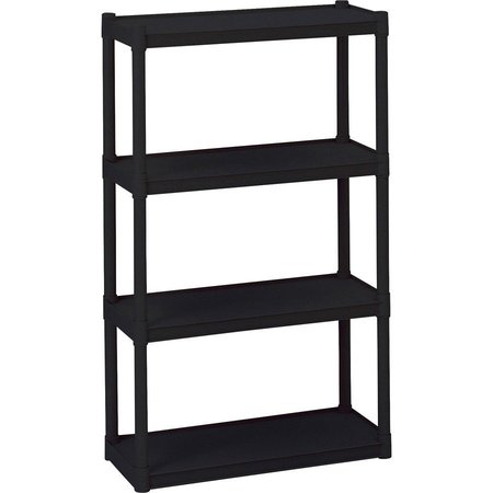 ICEBERG Four-Shelf Open Storage System, 32"x13"x54", Black ICE20841